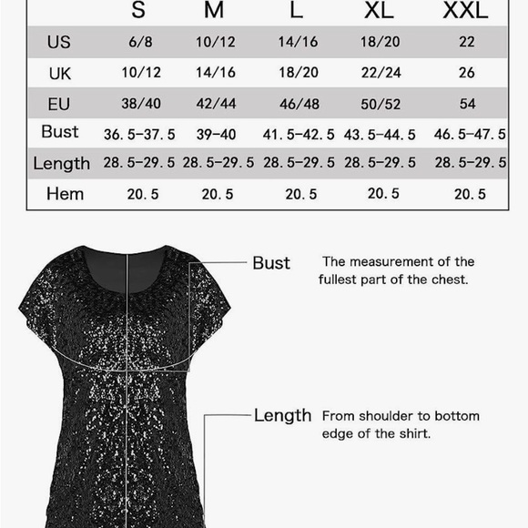 Women's Sequin Top Shimmer Glitter Top - Picture 5 of 8